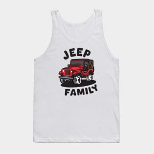 Jeep Lover  Off Road Car Design Family Tank Top